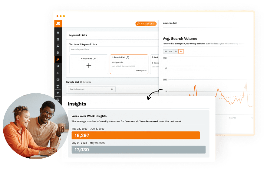 Jungle Scout product interface and insights